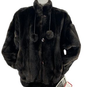 Faux Fur coat size large oversized teddy Bloomingdales J. Percy Marvin Richards